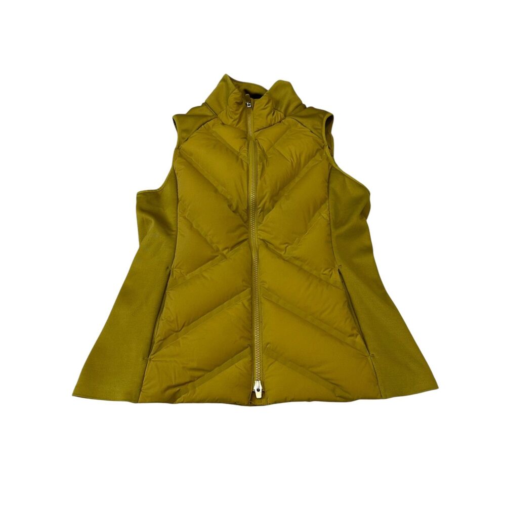 Athleta Inlet Puffer Vest in Mustard Yellow Size S
